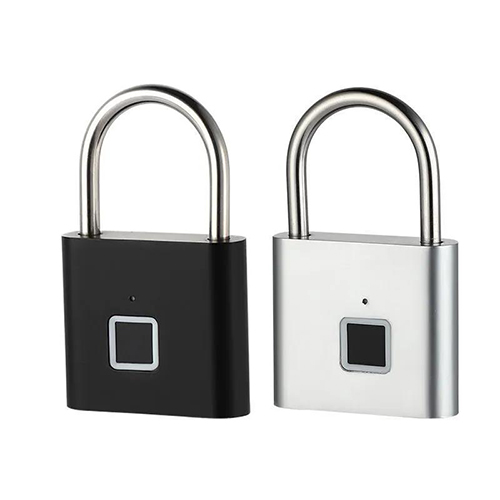 Fingerprint Padlock, Compact USB Charging Biometric Lock, USB Interface Thumbprint Padlock with  0.5 Seconds Unlock Biometric Thumbprint Lock for Locker, Backpack, Luggage