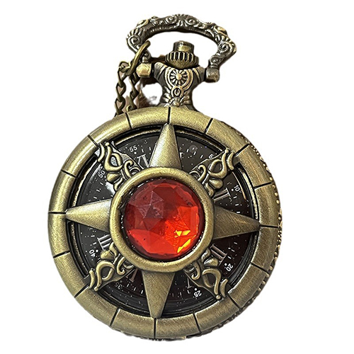 Smooth Pocket Watches - Classic Gemstone Timepiece, Vintage Necklace Clock with Chain, Classic Smooth Gemstone Pocket Watch | Antique Style Watch for Home Decor, Wedding Gift & Steampunk Access(Comes
