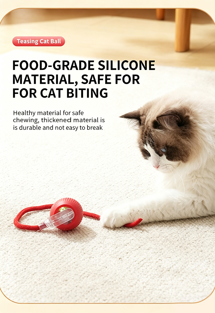Durable Interactive Cat Toys for Indoor Cats, Smart Automatic Cat Chase Ball Toy, Upgraded Speedy Tail Kitten Toy for Bored Indoor Adult Pets