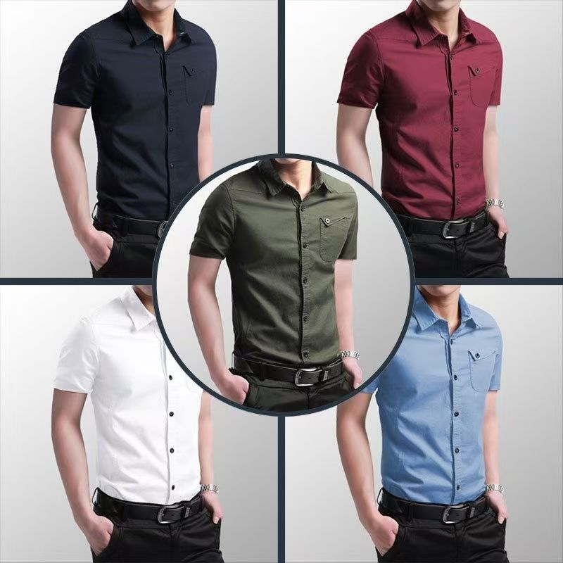 Men Casual Short Sleeve Shirts Stylish Button Down Summer Shirt Comfortable Breathable Top for Men Smart Casual Wear Beach Travel Everyday Fashion Sizes M to 3XL