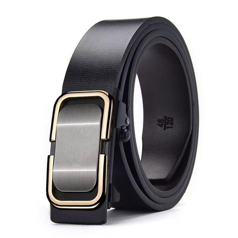 Men Belts Automatic Buckle Belt PU Leather Inner Wear Toothless High Quality Belts For Men Leather Strap Casual Business Jeans Belts Men Luxury Designer Brand