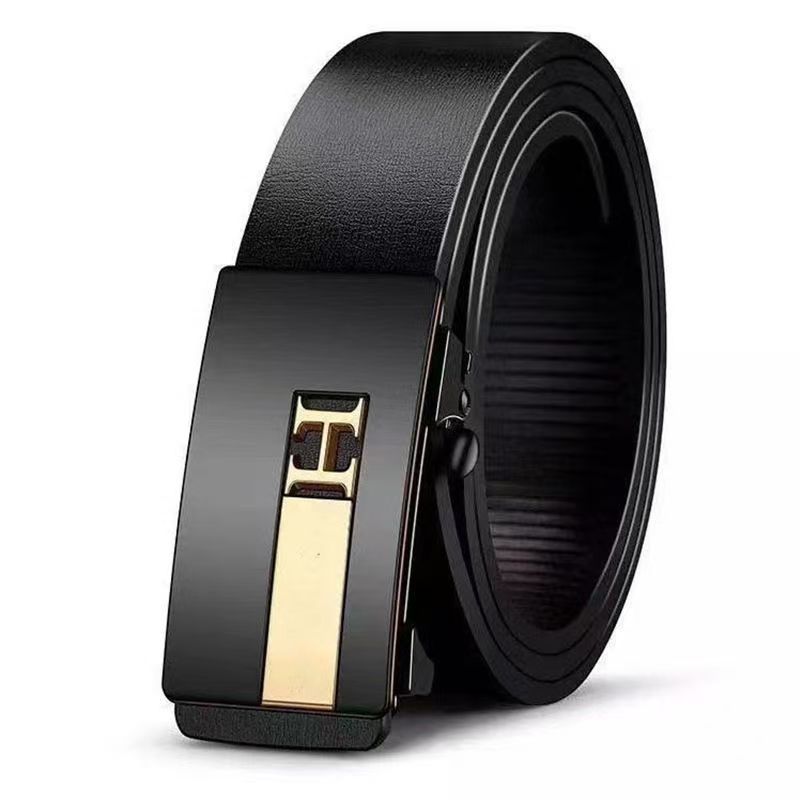 Men Belts Automatic Buckle Belt PU Leather Inner Wear Toothless High Quality Belts For Men Leather Strap Casual Business Jeans Belts Men Luxury Designer Brand