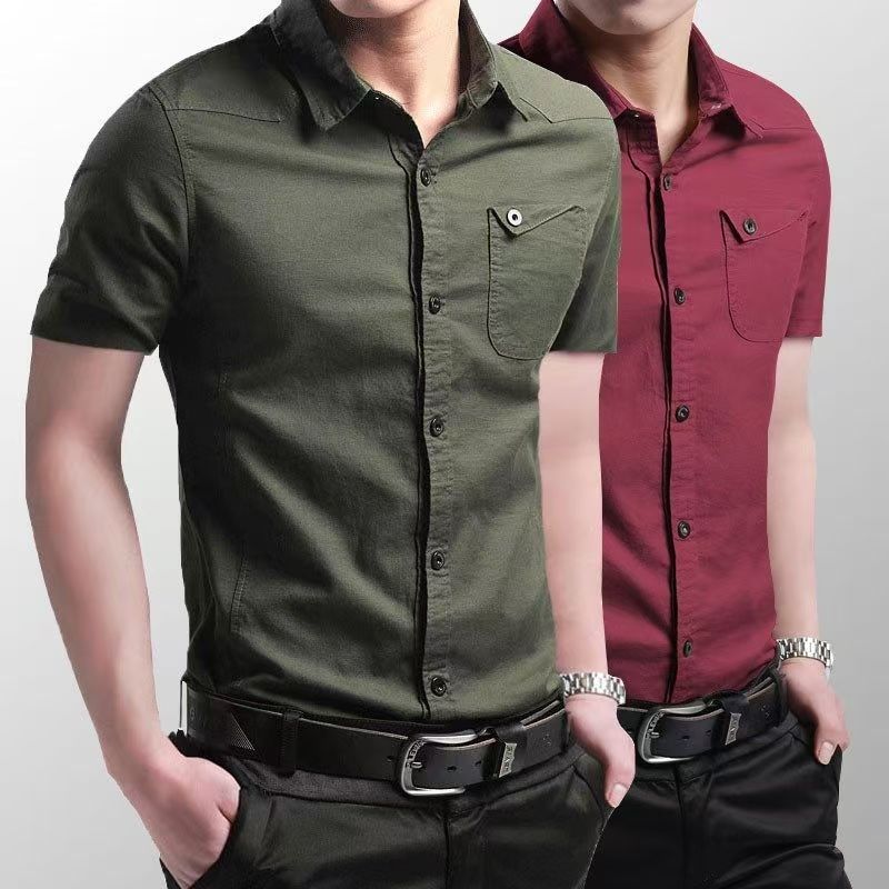 Men Casual Short Sleeve Shirts Stylish Button Down Summer Shirt Comfortable Breathable Top for Men Smart Casual Wear Beach Travel Everyday Fashion Sizes M to 3XL