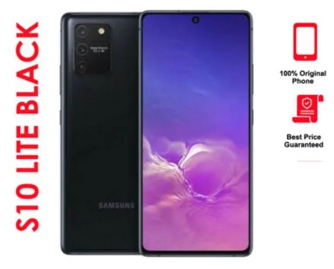 Refurbished Samsung Galaxy S10 Lite 128GB + 8GB RAM, Dual Physical Sim 6.7", Unlocked, Excellent Condition,  FREE 45W Super Fast Charging Plug & Data Cable, Smartphone with 48MP Camera