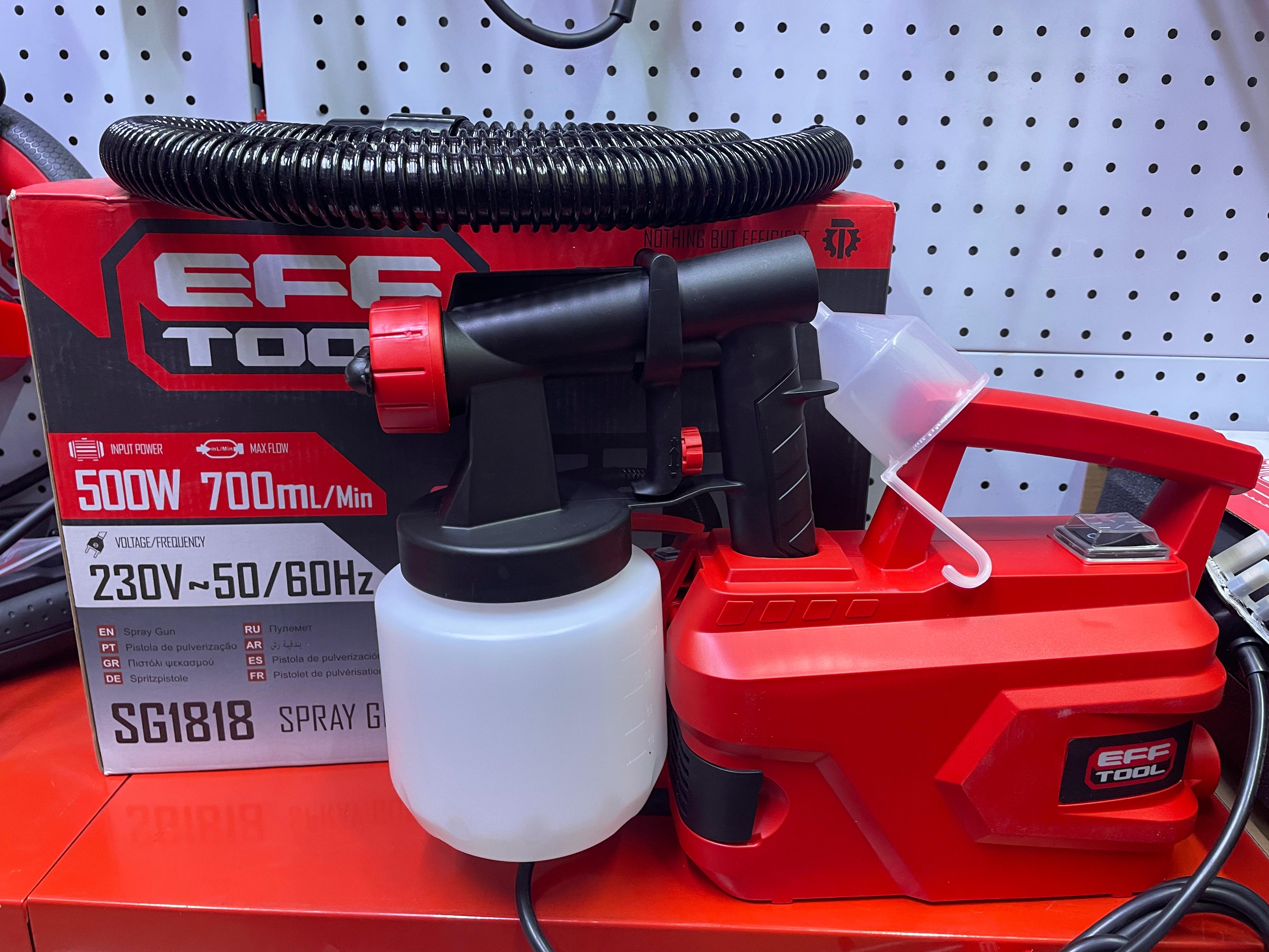 EFF TOOLS 500W Electric Paint Spray Gun 700ml/Min HVLP Paint Sprayer for Walls, Furniture and Wood