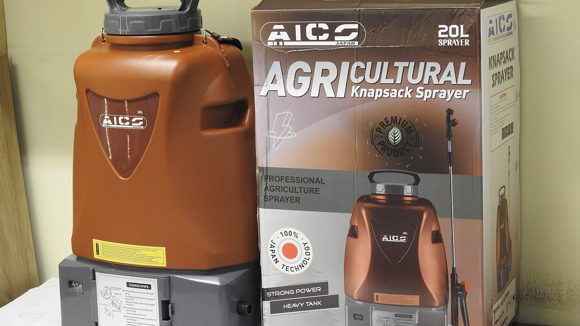 AICO Japan 20L Manual & Battery Knapsack Sprayer