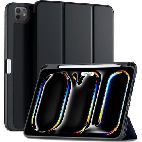 IPad Pro 11 inch  Case - M2 (2022/2021/2020/2018) - Black TPU Cover with Pencil Holder & Auto Wake/Sleep