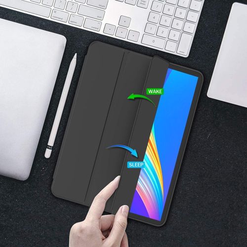 For Apple iPad Pro 11 Inch Case (M4 2024/M5 2025) with Pencil Holder, Smart Cover with Protective Trifold Stand & Soft TPU Back, Auto Wake/Sleep, Support Pencil Pro, Black