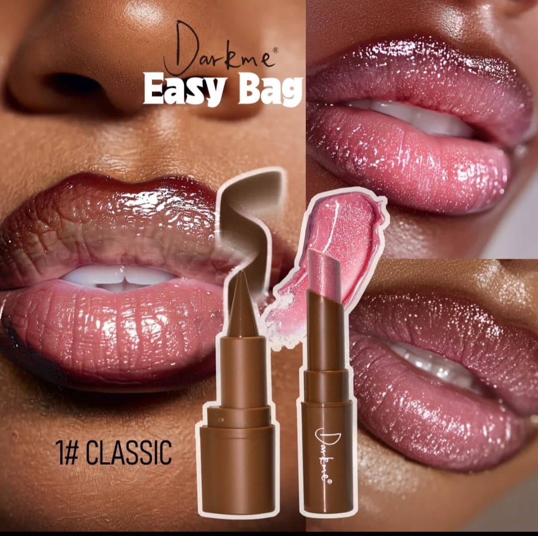 Darkme 2 pcs  Popular Waterproof Long-Lasting Non-Stick Lip Liner & Lipstick Combo Set with Pearlescent Solid Lipstick easy bag for lip combos Glitter Moisturizing view 2