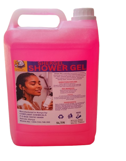 5LTR SHOWER GEL- Enriched with glycerine -Fresh, Gentle & Long-Lasting strawberry fragrance.