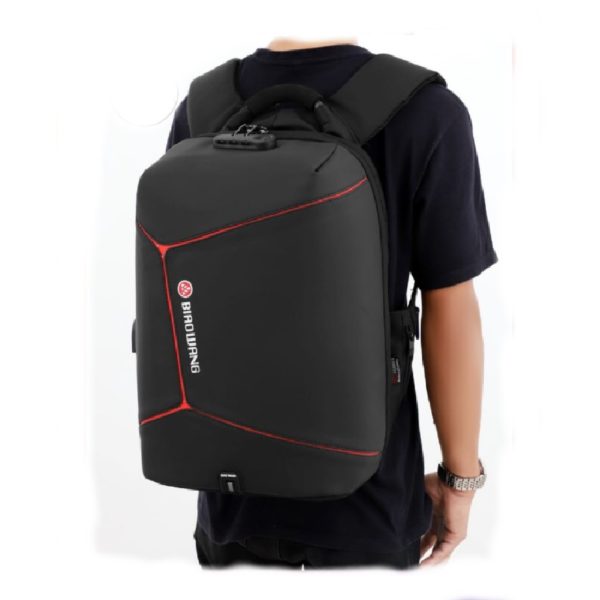 Biaowang Anti-Theft 15.6-Inch Laptop Backpack with USB Charging Port & Combination Lock – Waterproof Hard-Shell Design, Hidden Zippers, Padded Laptop Compartment, Ergonomic Straps & Multi-Organizer.