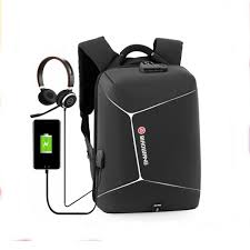 Biaowang Anti-Theft 15.6-Inch Laptop Backpack with USB Charging Port & Combination Lock – Waterproof Hard-Shell Design, Hidden Zippers, Padded Laptop Compartment, Ergonomic Straps & Multi-Organizer.