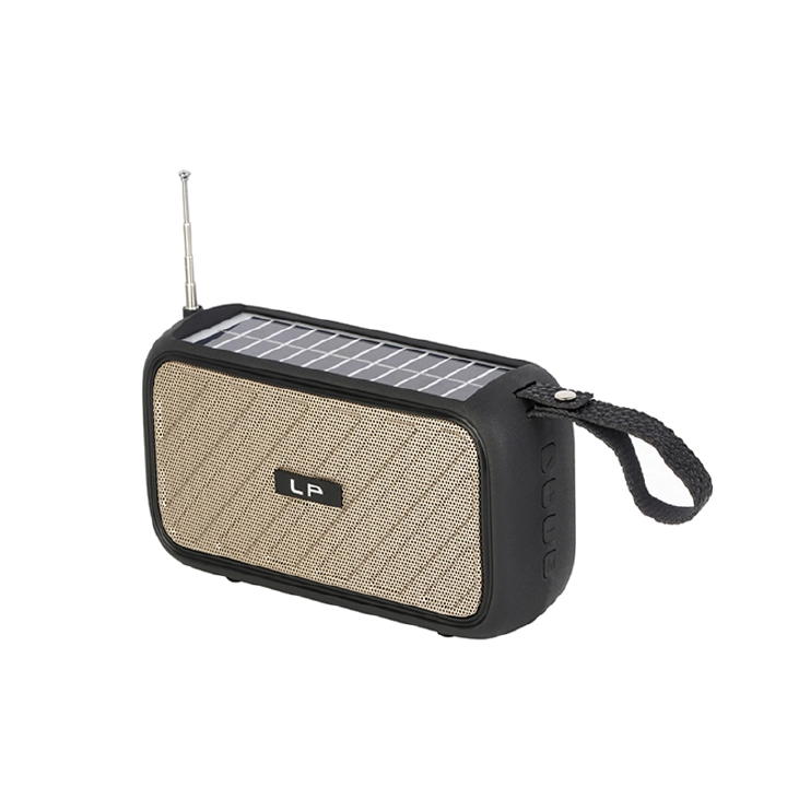 LP-V55 Solar Bluetooth Speaker Portable Wireless FM Radio USB TF AUX Outdoor Mini Bass Speaker with Hands-Free Calling