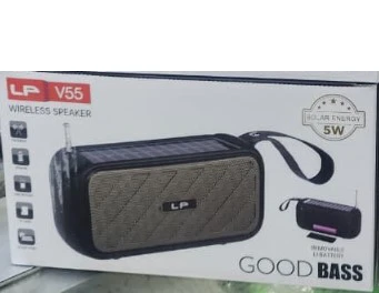 LP-V55 Solar Bluetooth Speaker Portable Wireless FM Radio USB TF AUX Outdoor Mini Bass Speaker with Hands-Free Calling
