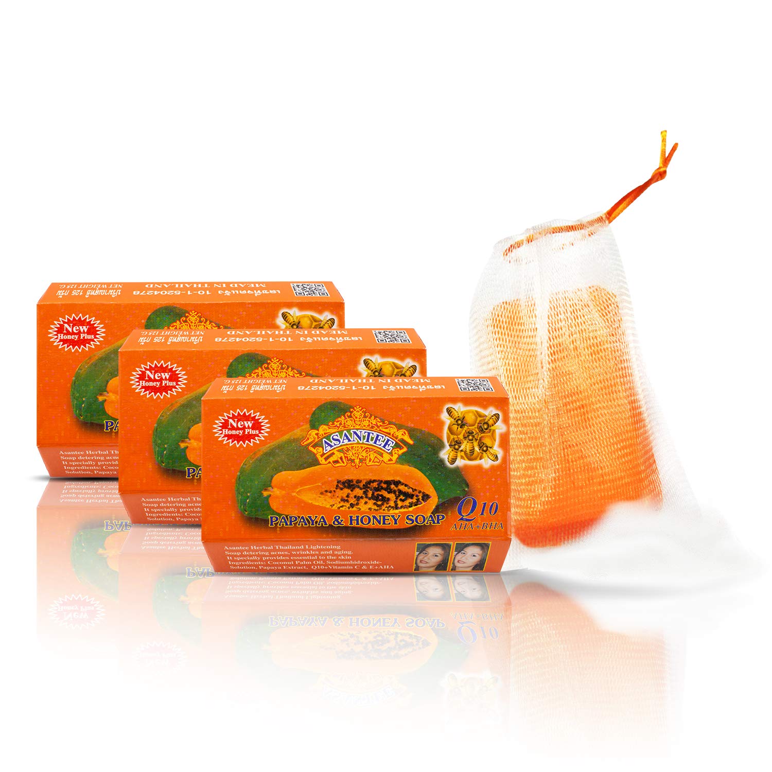 Original Asantee Papaya & Honey Anti-Acne Soap 125g – Natural Brightening & Acne Care for Smooth, Glowing Skin