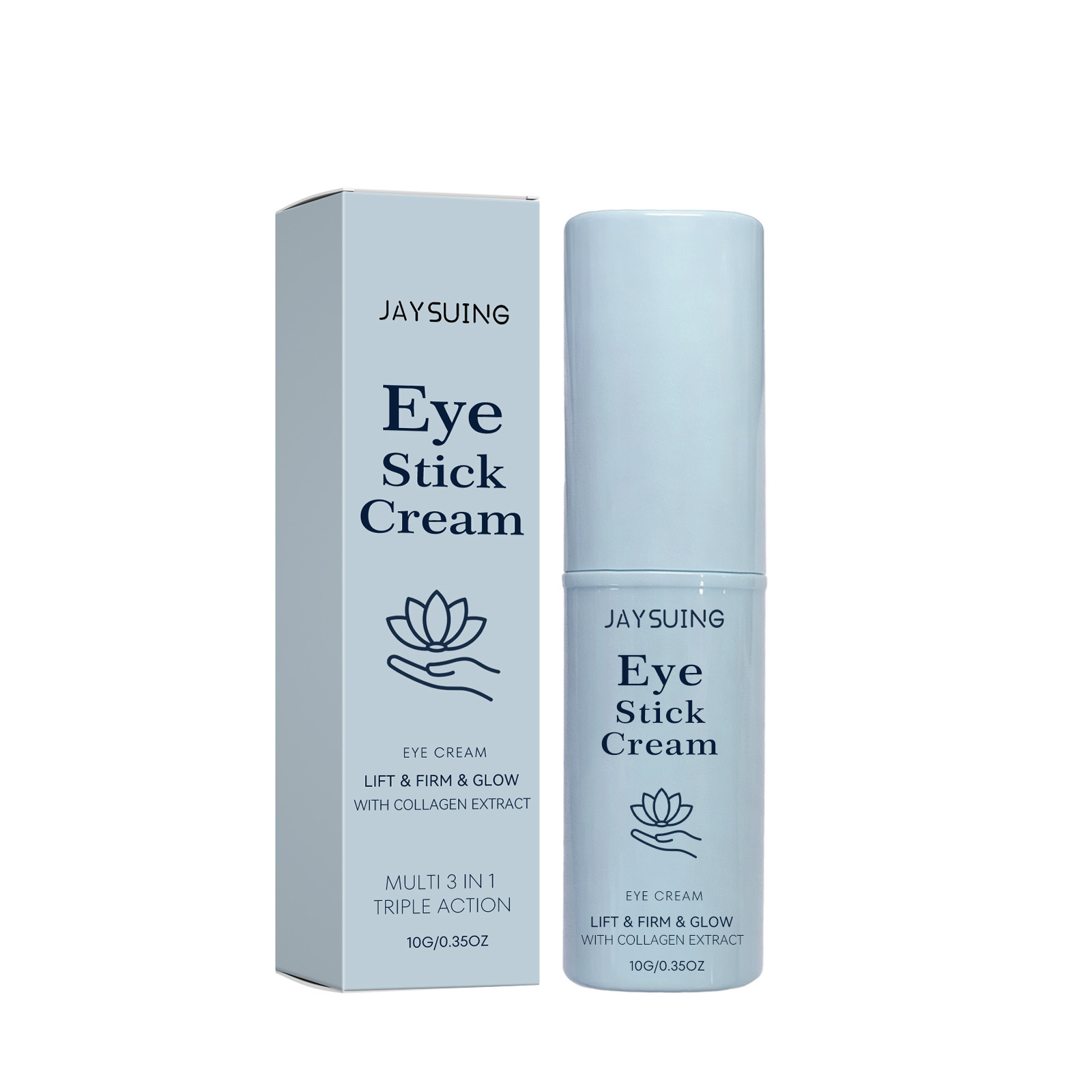 JAYSUING Multi-Effect Moisturizing Eye Cream Stick Gentle Care for the Eye Area, Hydrating and Moisturizing Massage Eye Cream