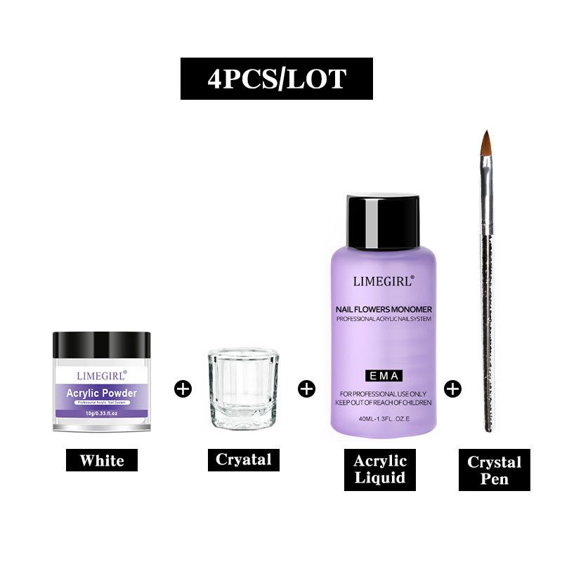 Nail art set crystal powder liquid set nail set tools nail brush nail extension nail accessories