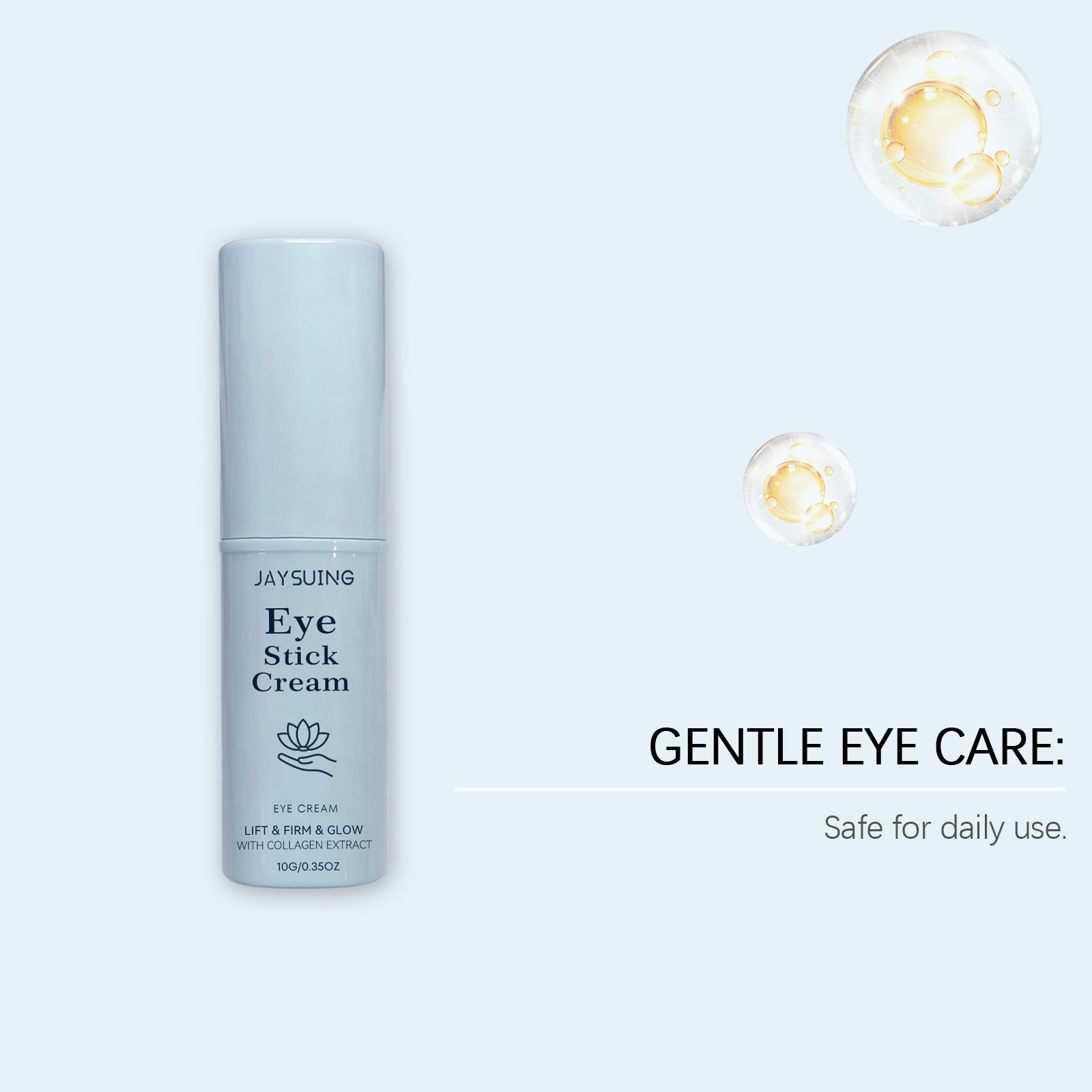 JAYSUING Multi-Effect Moisturizing Eye Cream Stick Gentle Care for the Eye Area, Hydrating and Moisturizing Massage Eye Cream