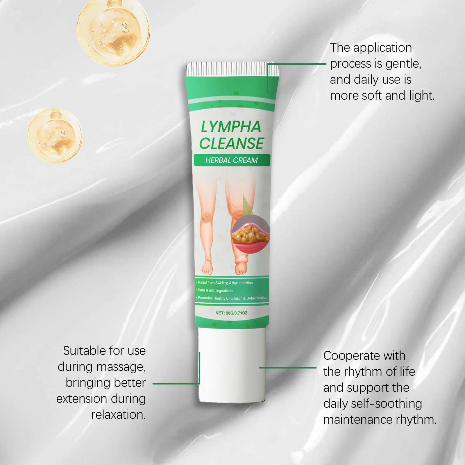 Herbal Body Health Comfort Cream Everyday Massage Water-Locking Body Skin Gentle Topical Body Care Lotion