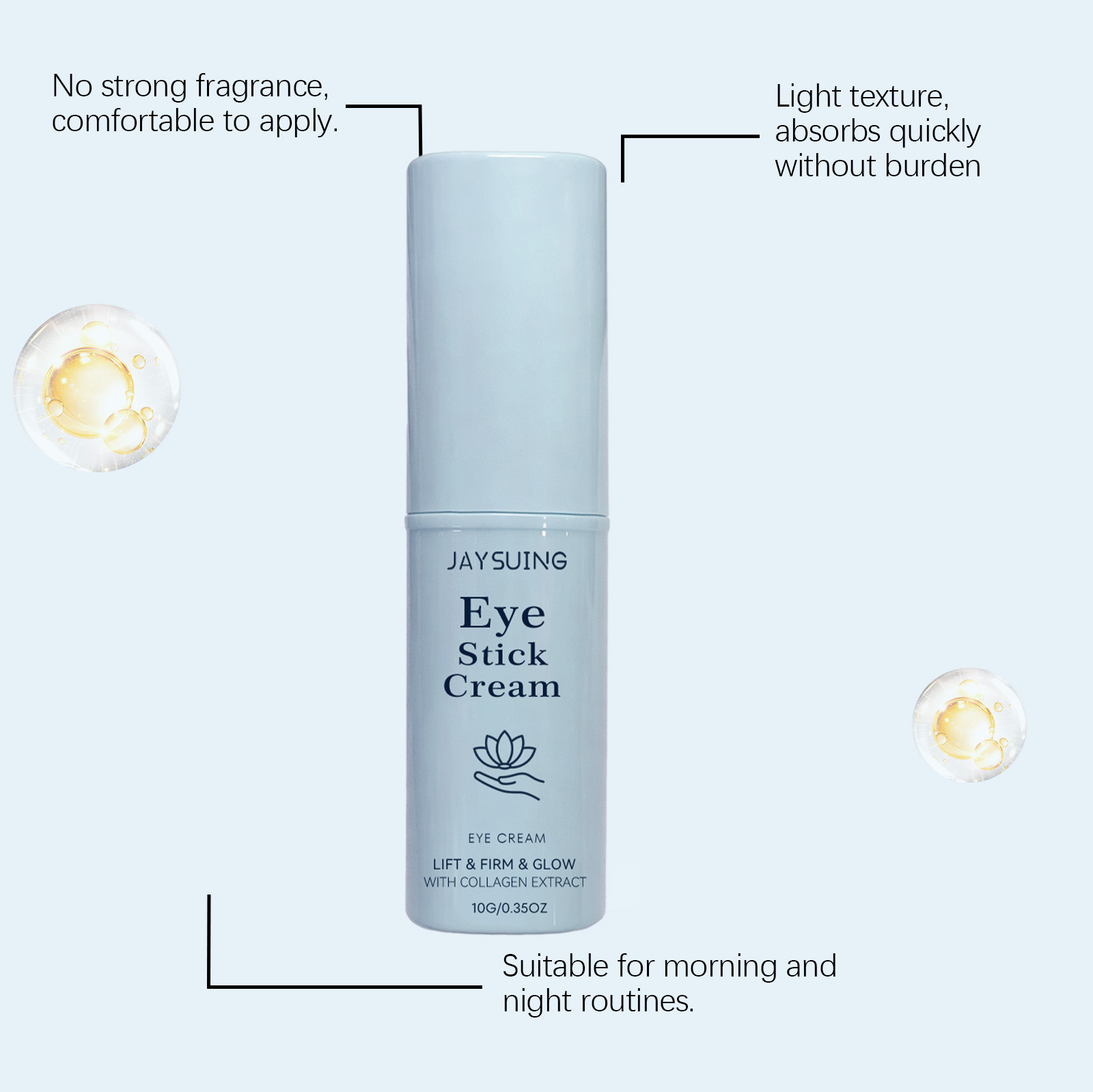 JAYSUING Multi-Effect Moisturizing Eye Cream Stick Gentle Care for the Eye Area, Hydrating and Moisturizing Massage Eye Cream