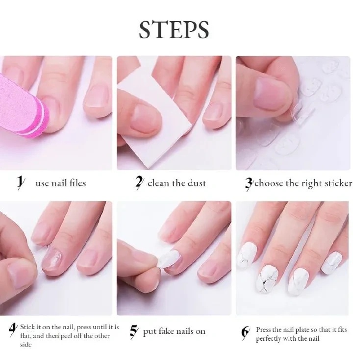 Long nail art decals, removable, 24 pieces, wearable nails, fantasy and colorful starry sky, owl feather design, wearable fake nails view 5