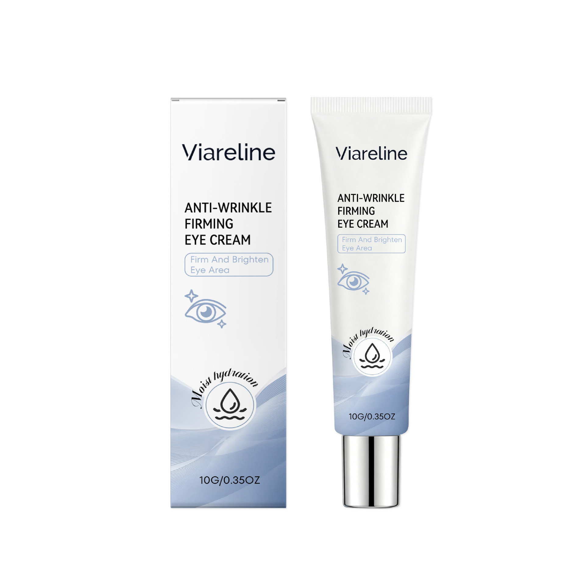 VIARELINE Hydrating Eye Cream Moisturizes the Skin Around the Eyes, Provides a Water-Rich, Elastic, and Smooth Feeling, Hydrating and Elastic Massage Eye Cream