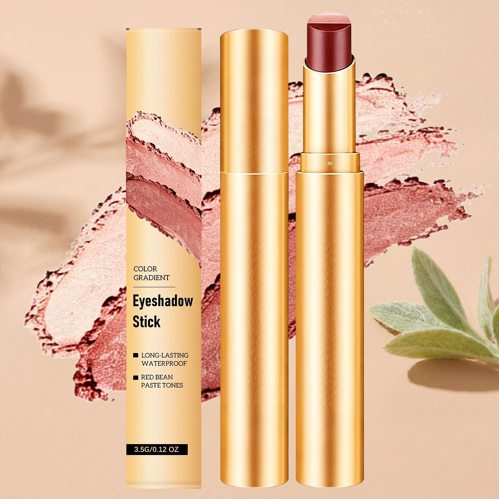 Shimmering Rose-Colored Long-Lasting Multi-Color Eyeshadow Stick, Smooth, Natural Color, Easy to Apply, Adheres Well, Perfect for Daily Commuting Makeup