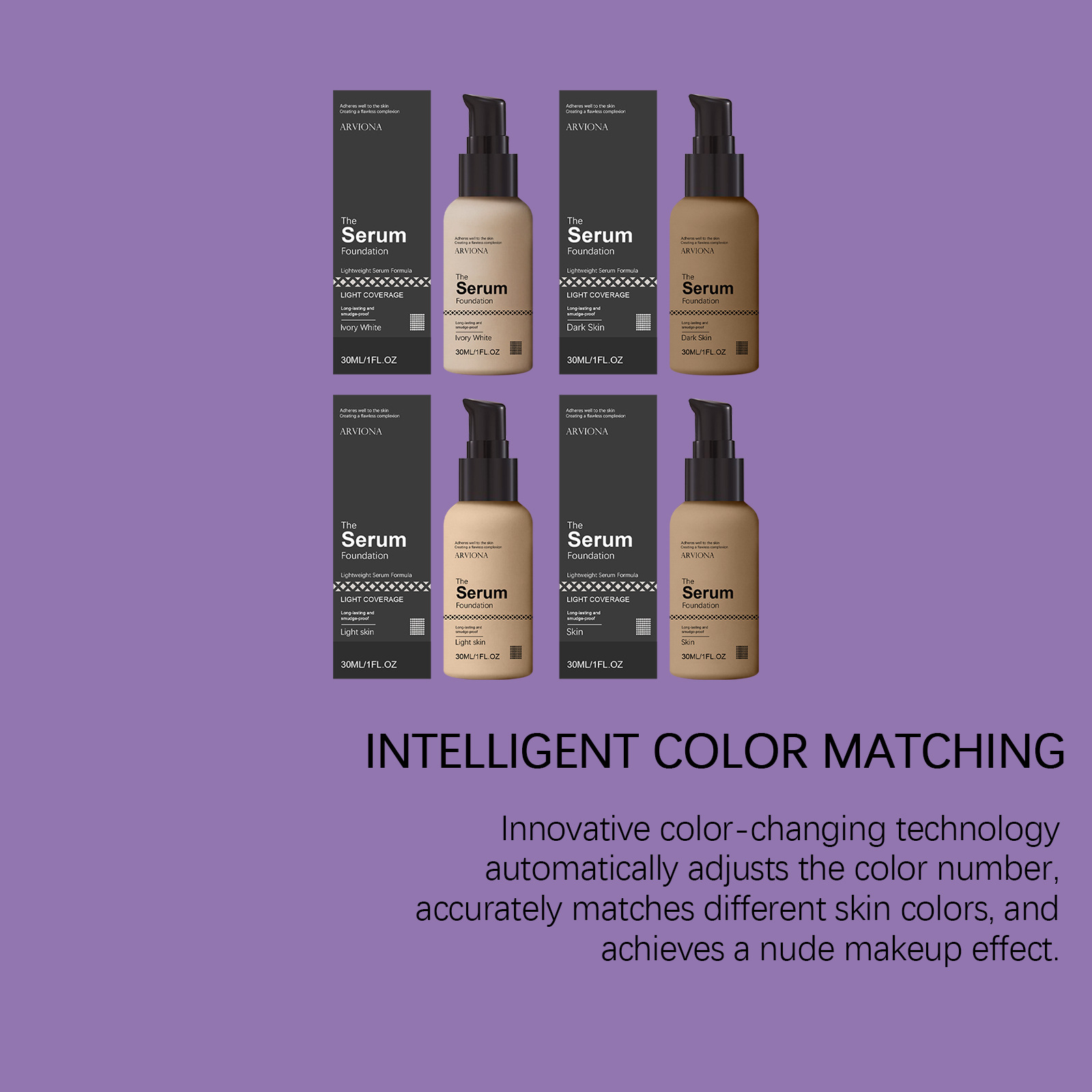 ARVIONA Essence Foundation Series, Available in Multiple Skin Tones, Moisturizing, Concealing, Lightweight, Smooth, Does Not Cake view 3