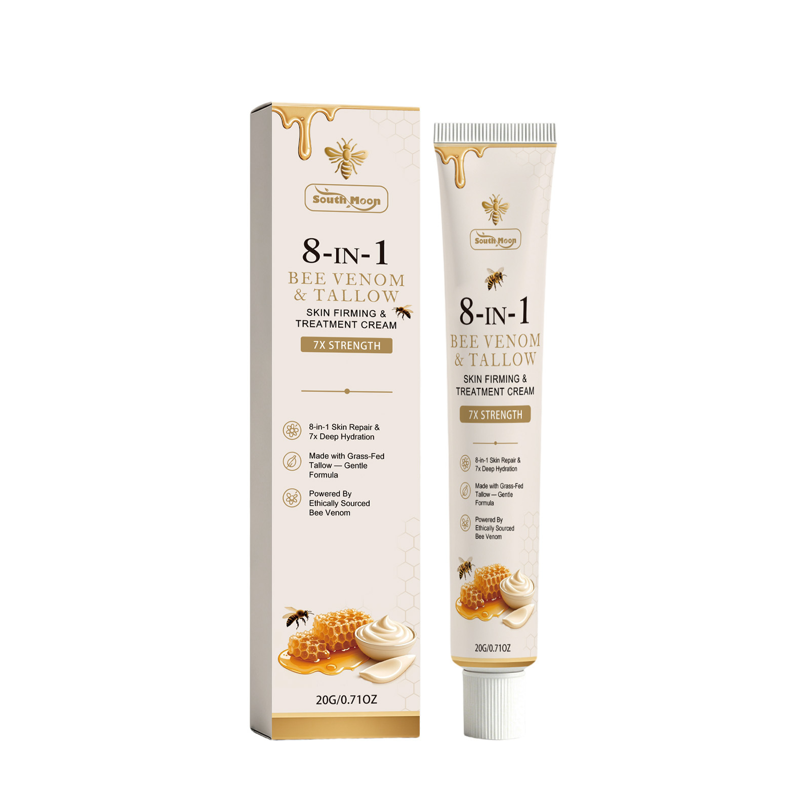 SOUTH MOON Bee Venom Moisturizing Cream Daily Gentle Nourishment Protects Body Skin, Delicate and Lightweight Texture