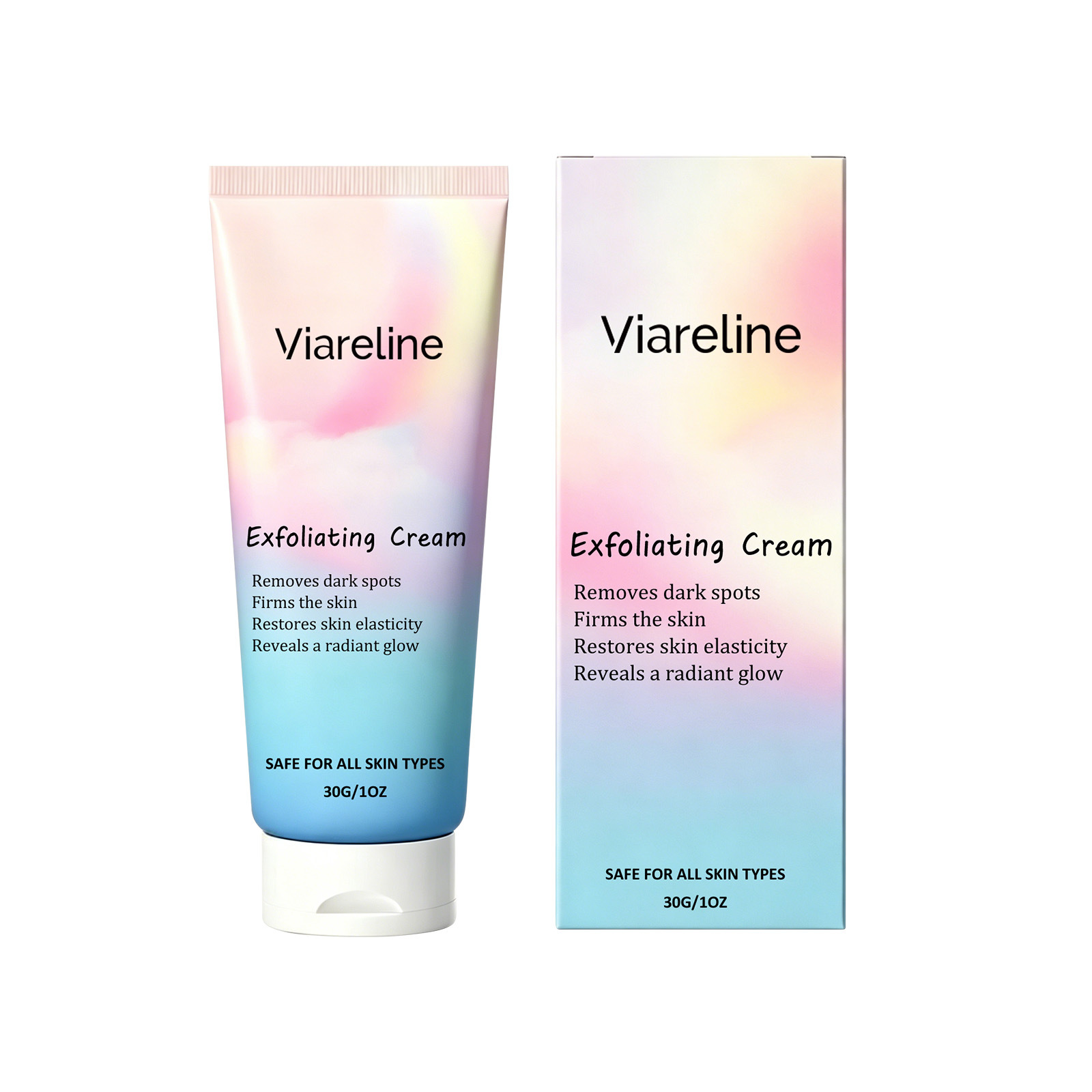 VIARELINE Brightening Exfoliating Cream Gentle cleansing for the body, smooth and delicate skin, moisturizing and exfoliating