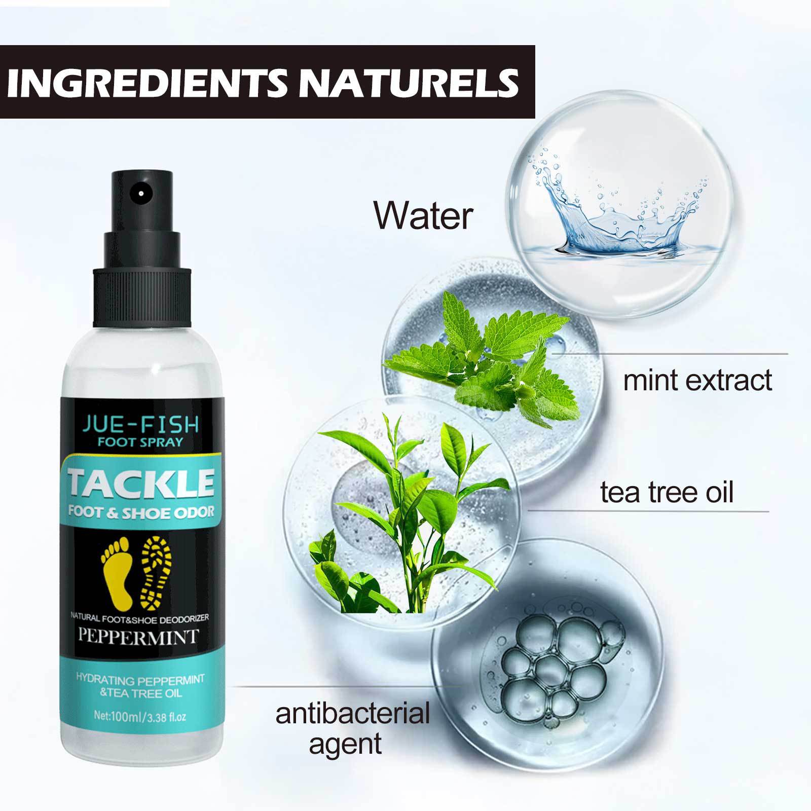 JUE FISH Foot Care Spray Daily Foot Care Gentle Moisturizing Refreshing Convenient Spray