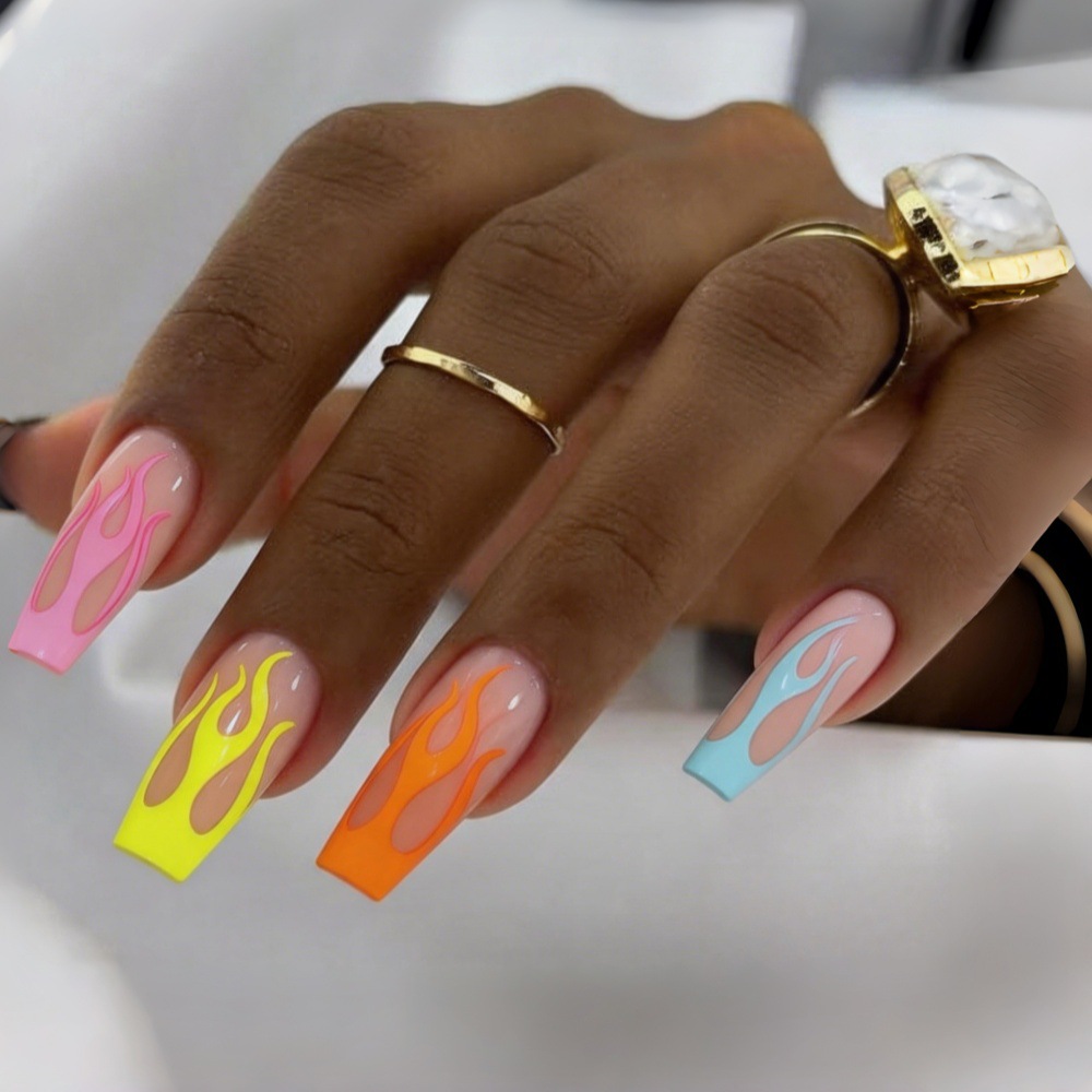 Cross-border ballet nails, T-shaped nails, foreign trade fake nails, nail art, European and American nails, press-on nails
