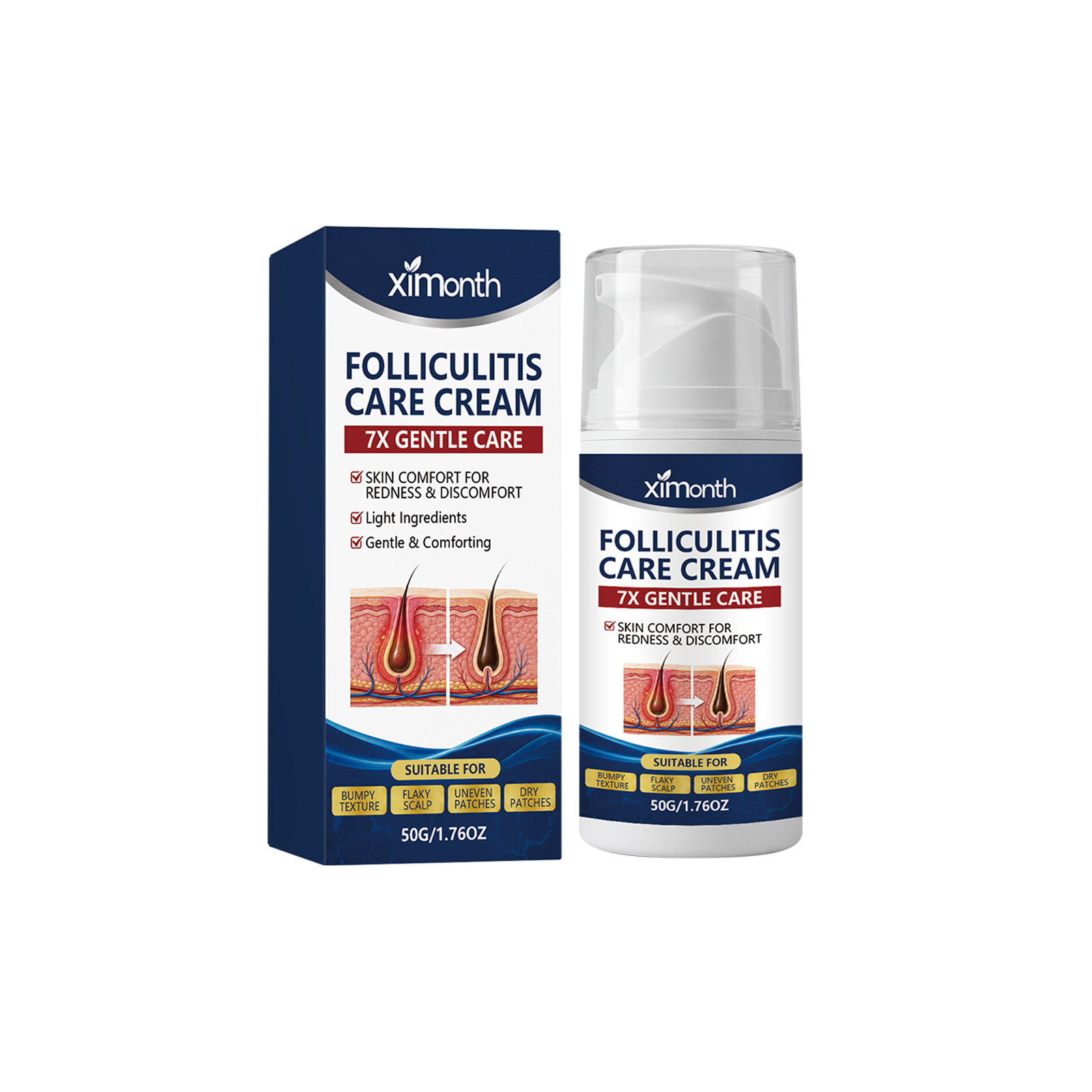 XIMONTH Scalp Care Cream Moisturizes the scalp, making the skin hydrated, soft, gentle, skin-friendly, refreshing, smooth, and delicate