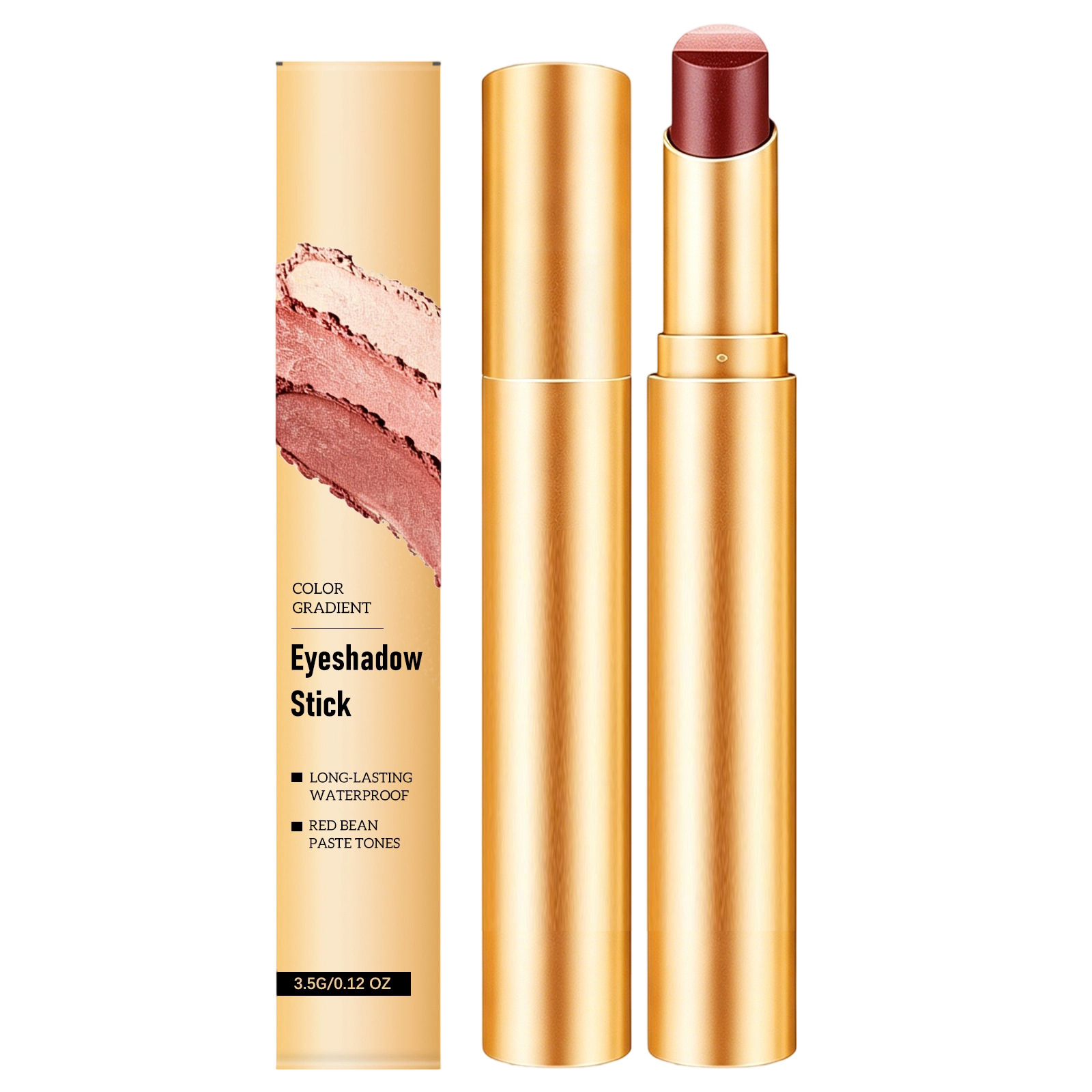 Shimmering Rose-Colored Long-Lasting Multi-Color Eyeshadow Stick, Smooth, Natural Color, Easy to Apply, Adheres Well, Perfect for Daily Commuting Makeup