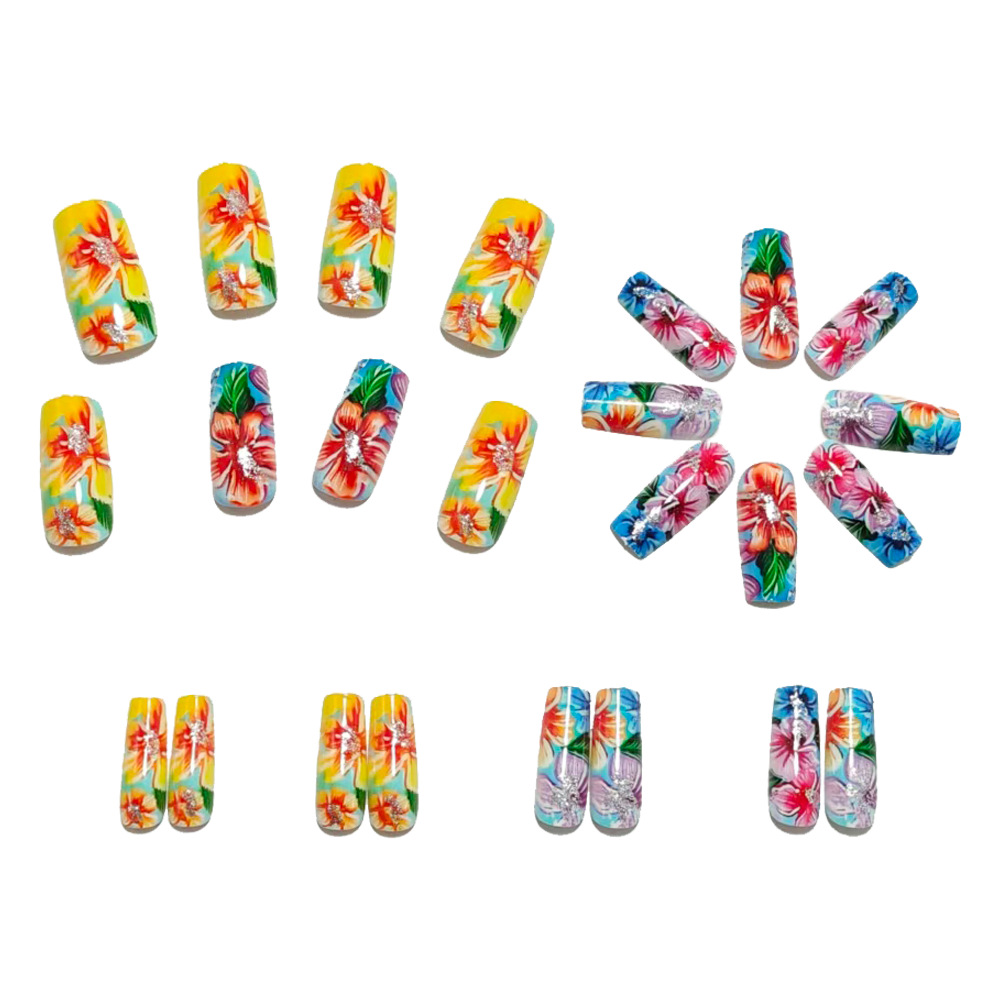 Cross border fresh and elegant short wearing nail patches, finished products for foreign trade, hot selling European and American fake nail patches nails view 2