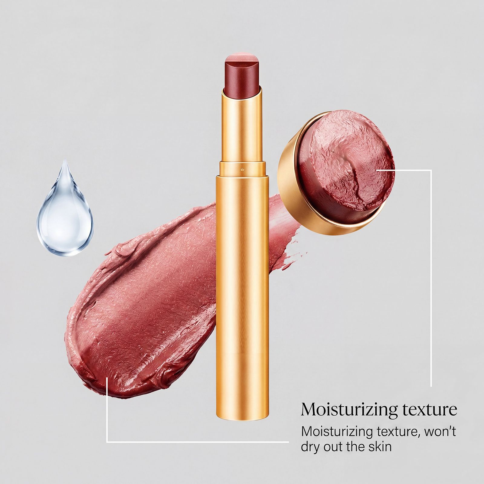 Shimmering Rose-Colored Long-Lasting Multi-Color Eyeshadow Stick, Smooth, Natural Color, Easy to Apply, Adheres Well, Perfect for Daily Commuting Makeup