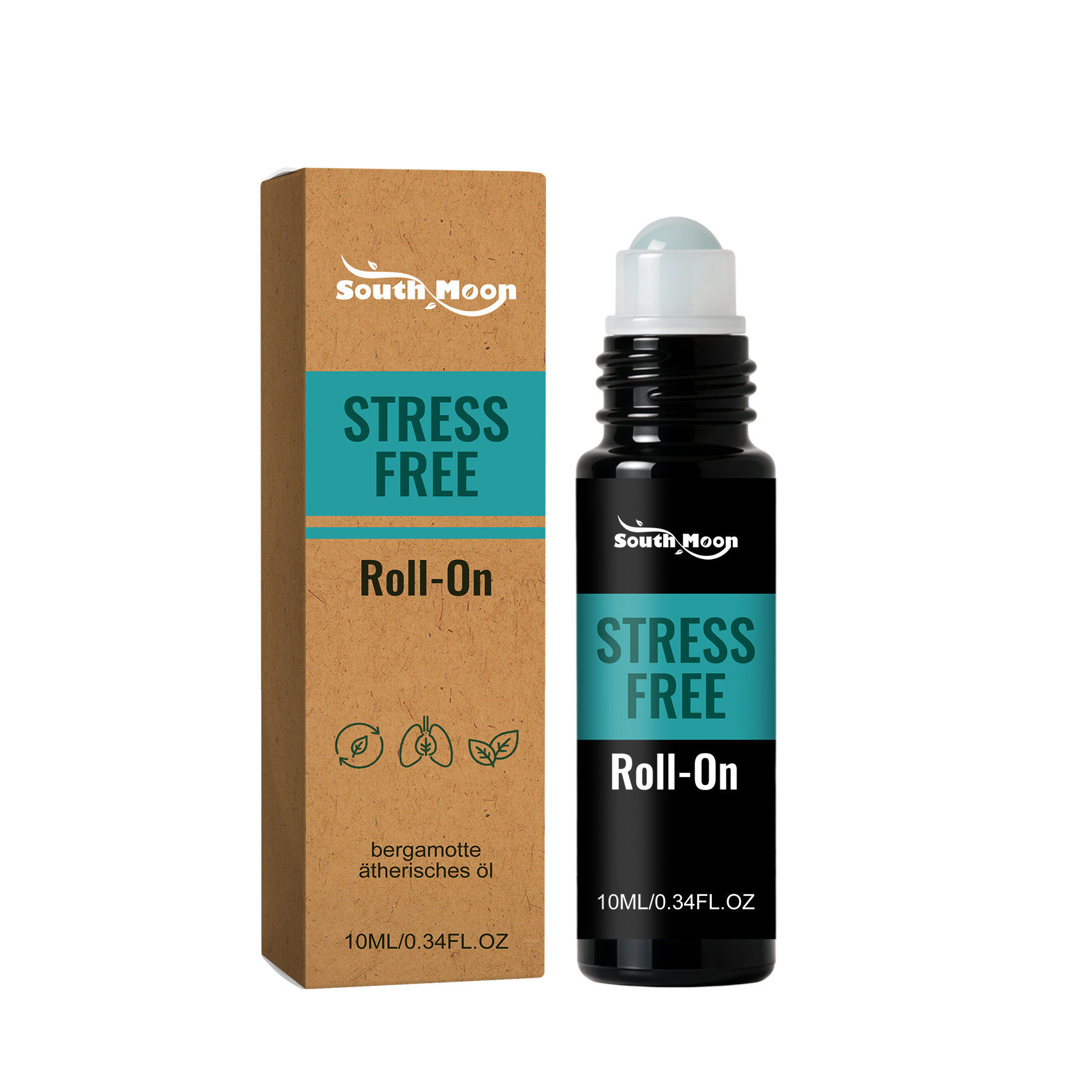 SOUTH MOON Bergamot Essential Oil Roll-On, Plant Extracts, Fresh and Natural, Gentle and Skin-Friendly, Portable to Use