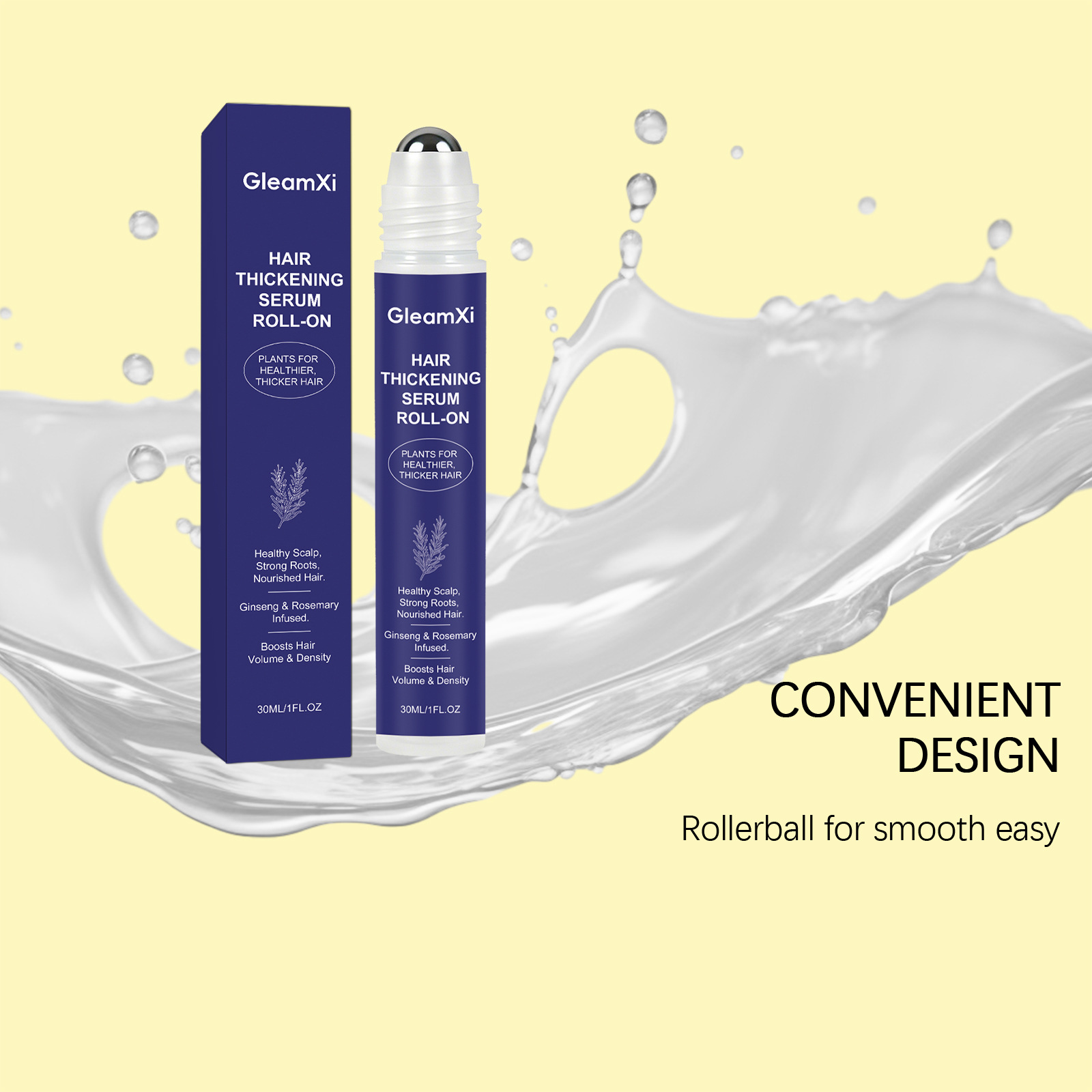 GleamXi Plant Extract Hair Care Essence Roll-On Gentle and Refreshing, Caring for Smooth Hair, Daily Hair Care Essence