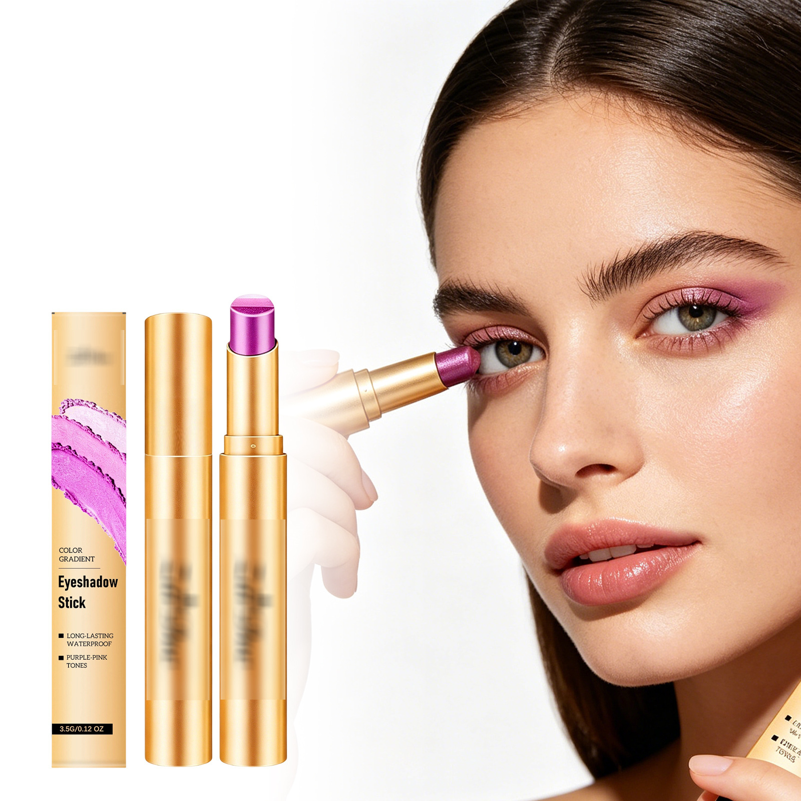 Long-lasting multi-color eyeshadow stick (Interstellar Galaxy Purple) with rich, smooth, and translucent finish, suitable for everyday, dates, and parties