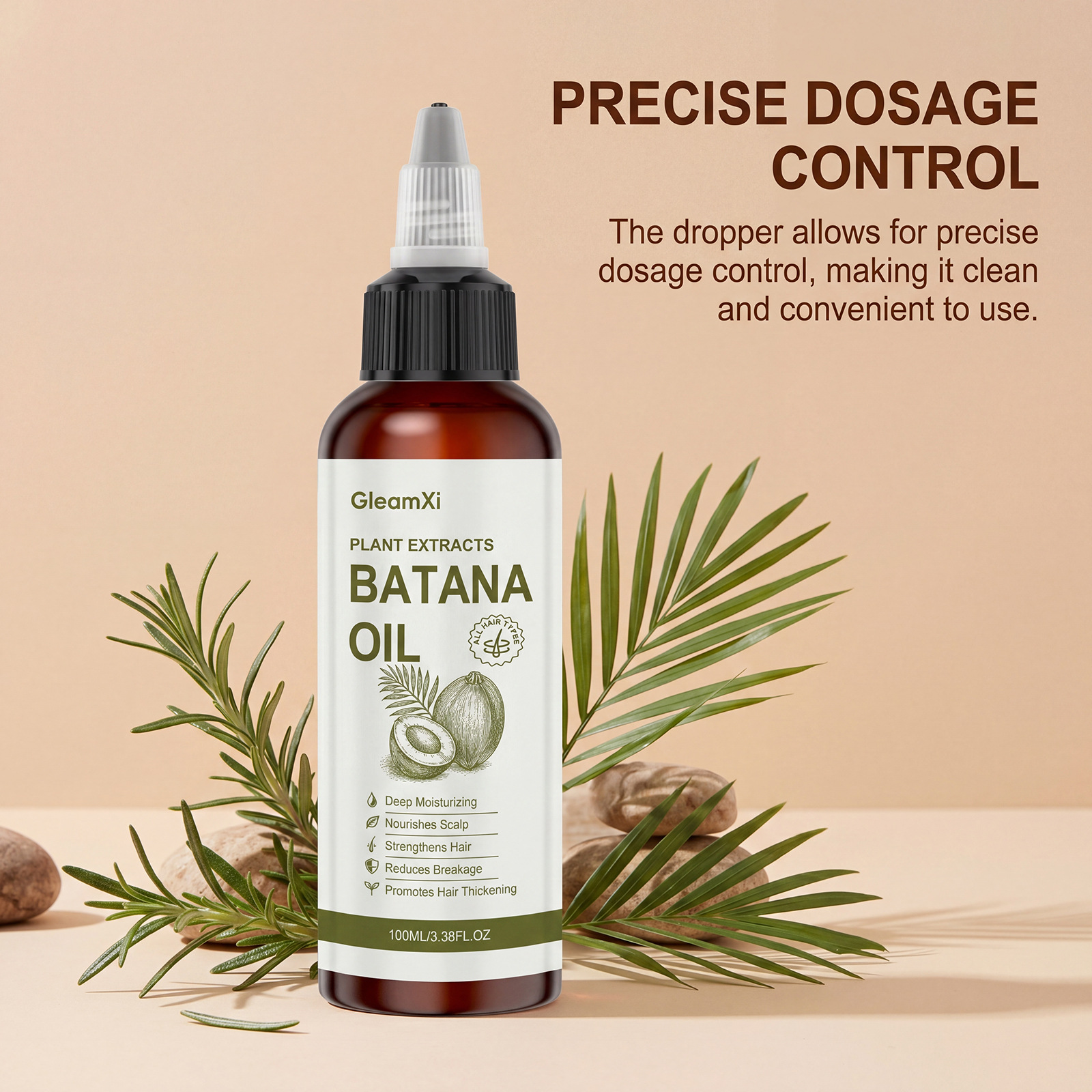 Gleamxi Batana Hair Care Oil, protects hair to be soft, smooth, delicate, and shiny - Hair Care Oil