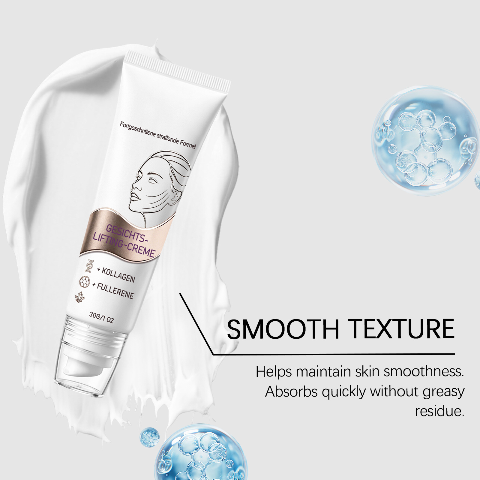 Facial care cream - gently moisturizes and hydrates, makes facial skin supple, keeps it delicate and radiant for daily care.