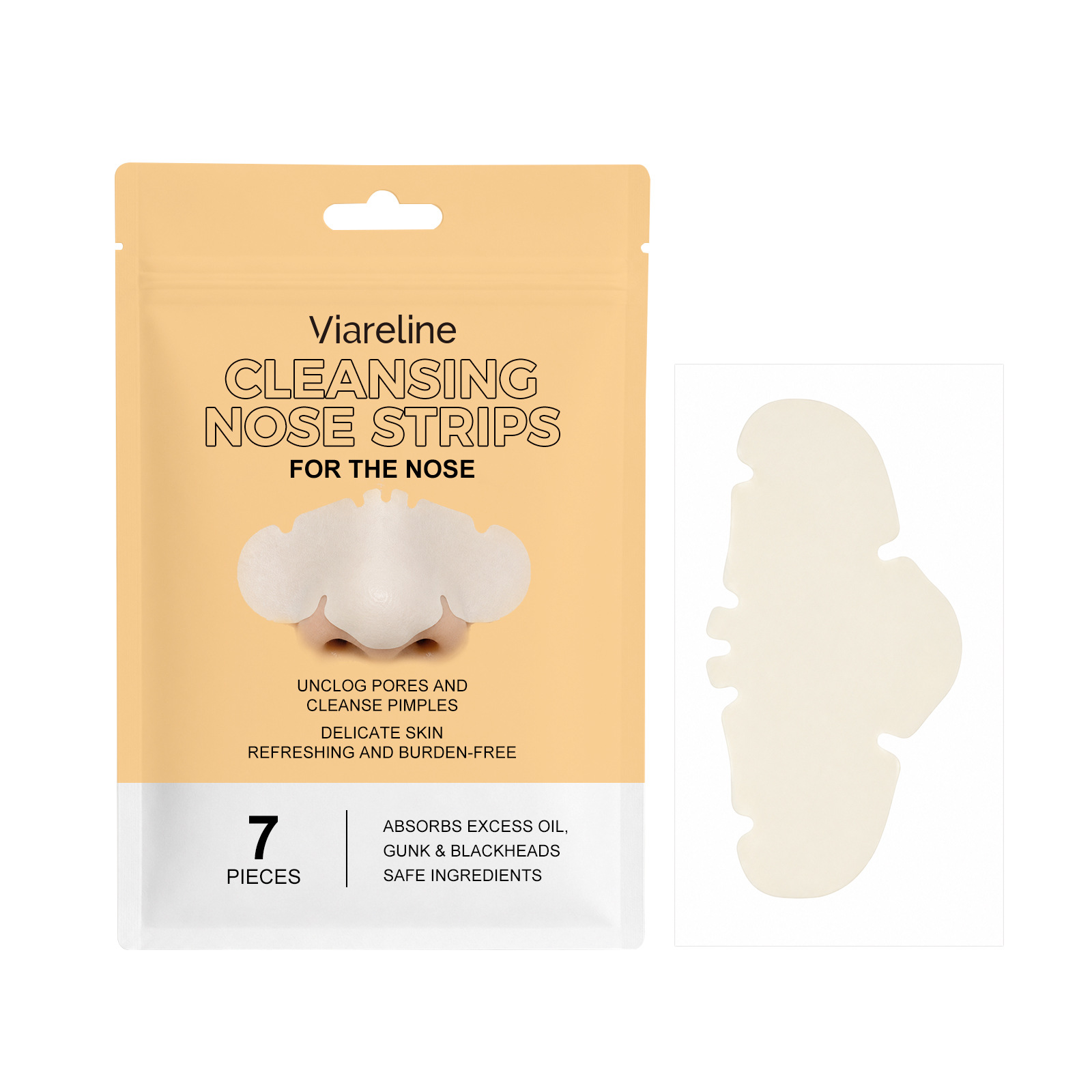 VIARELINE Clean & Fresh Nose Strips - Gentle ingredients care for clean pores, keeps blackheads away, and leaves skin feeling comfortable and fresh