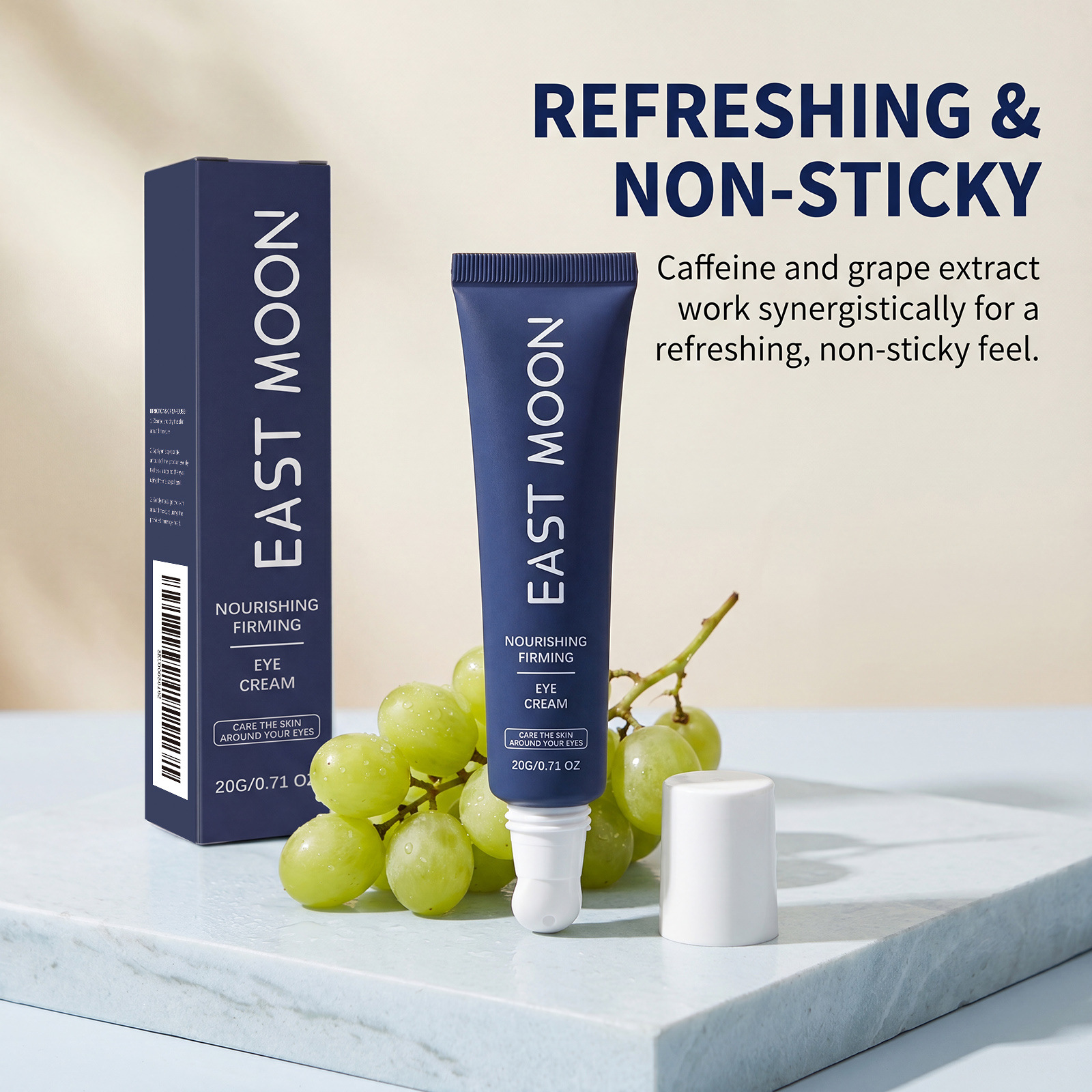 EAST MOON Moisturizing Eye Care Cream Gently cares for the skin around your eyes, keeps it hydrated and moisturized without feeling sticky