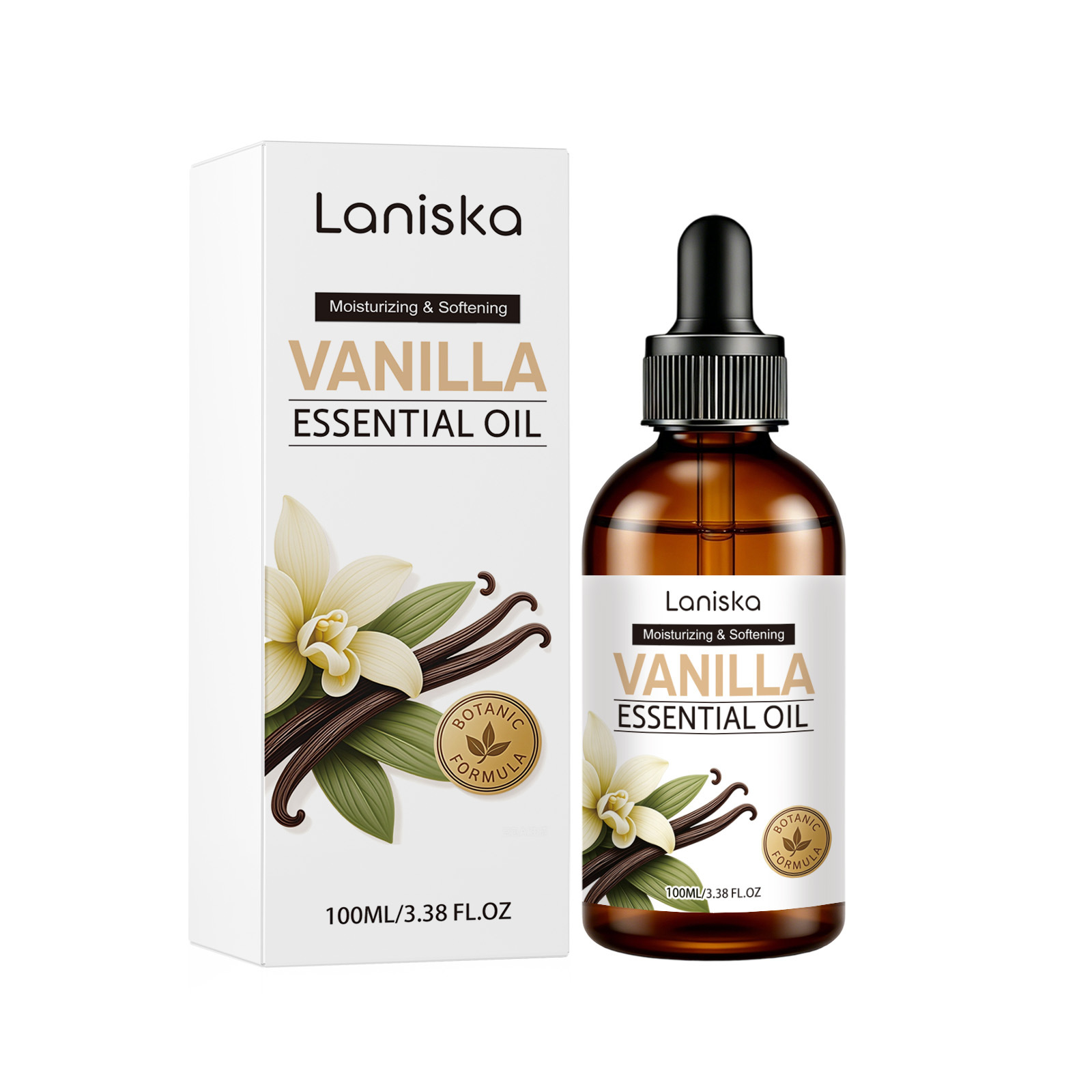 LANISKA Vanilla Care Essential Oil - Fresh, Soft, Gentle on Skin, Improves Dryness, Easily Absorbed, Convenient to Use