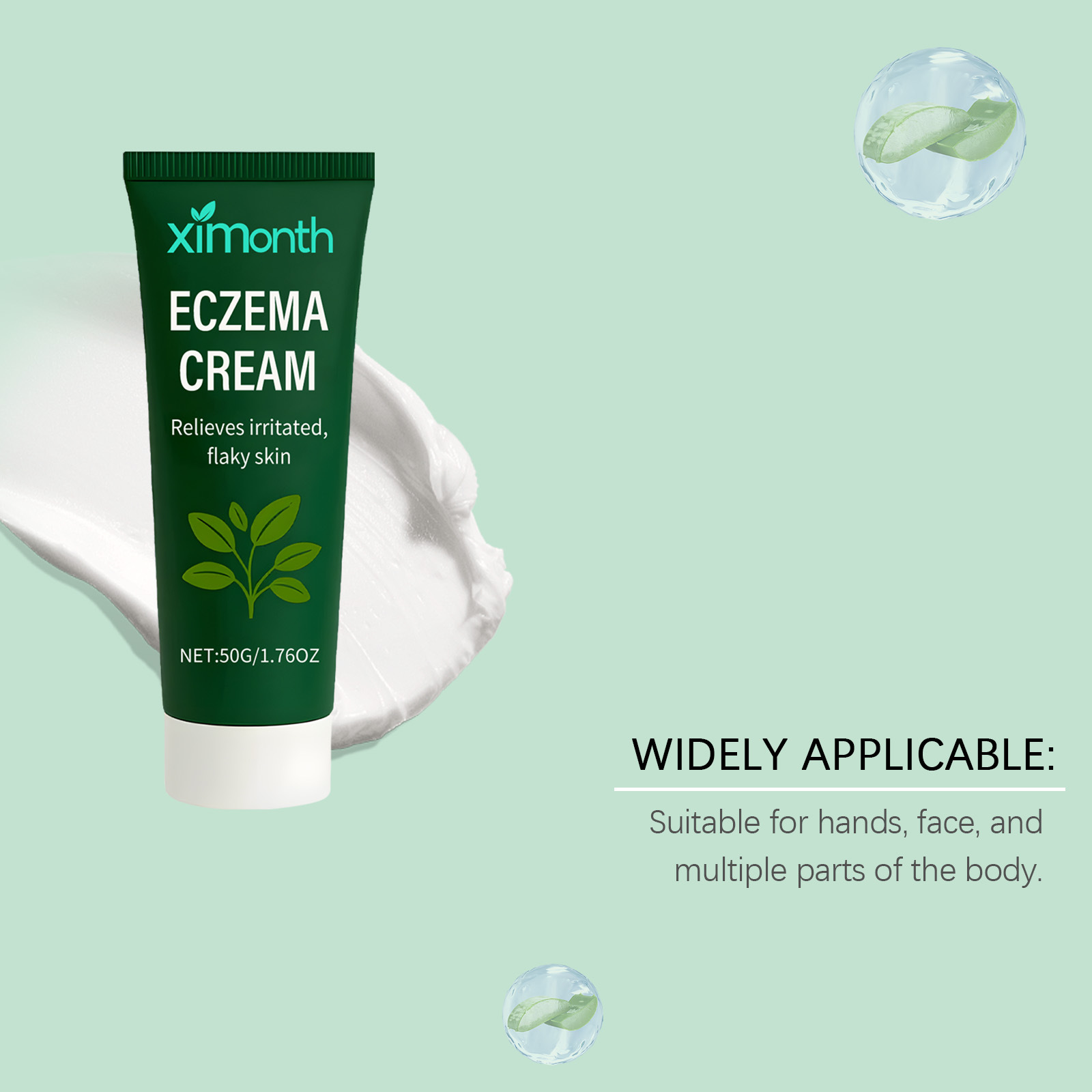 XIMONTH Skin Soothing Cream - Gently Moisturizes Body Skin, Daily Care, Hydrating and Comfortable Cream