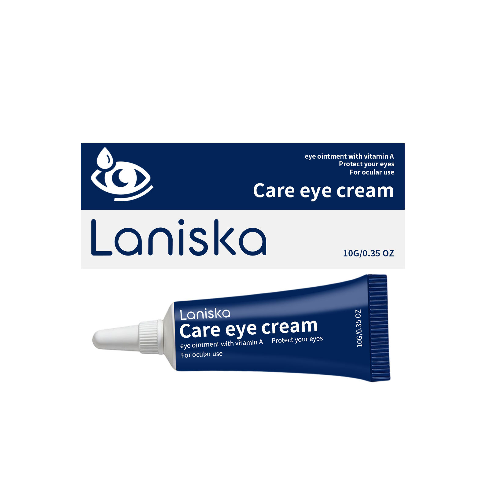 LANISKA Eye Care Eye Cream, lightweight and smooth, easy to apply, softening and comfortable for the skin around the eyes, moisturizes and keeps it hydrated