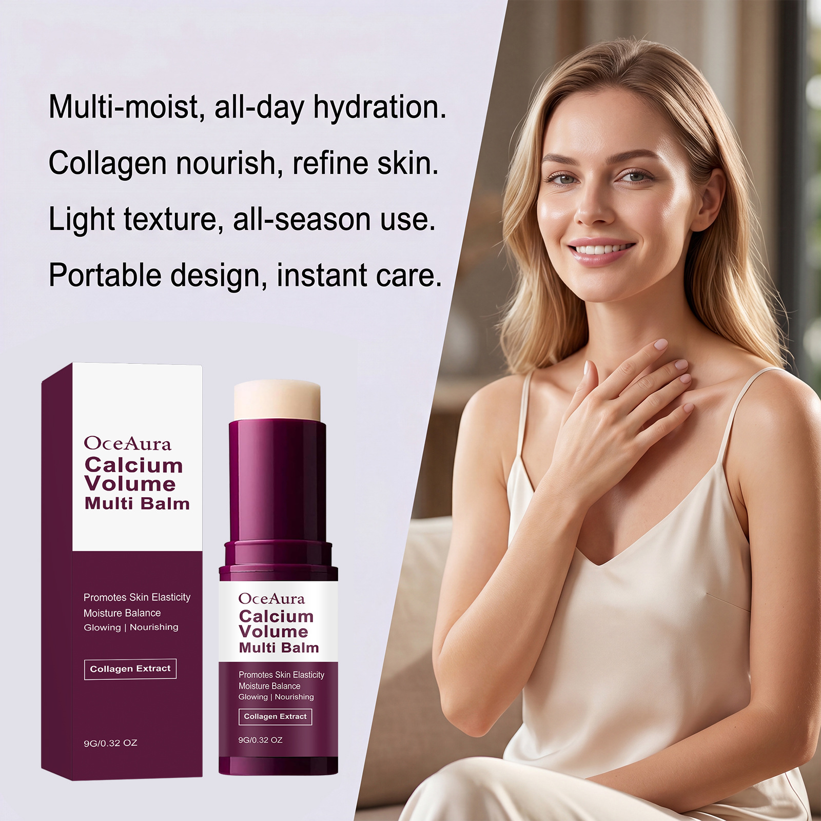 OCEAURA Moisturizing Multi-Effect Skin Cream, multiple hydration, delicate skin texture, lightweight and all-day moisturizing