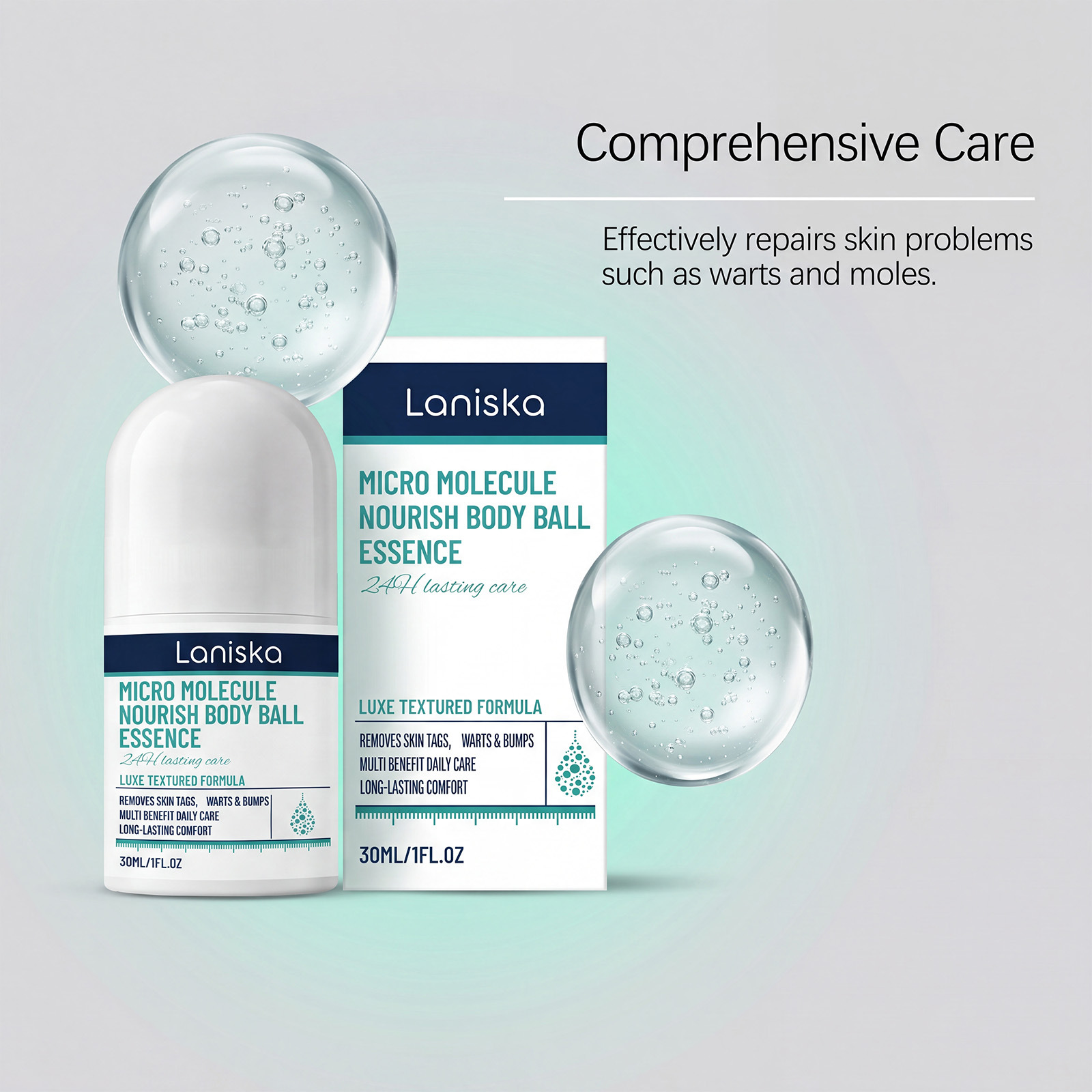 LANISKA Body Care Roll-On Essence - gently cares for your skin, keeping it smooth, clean, and extra moisturized
