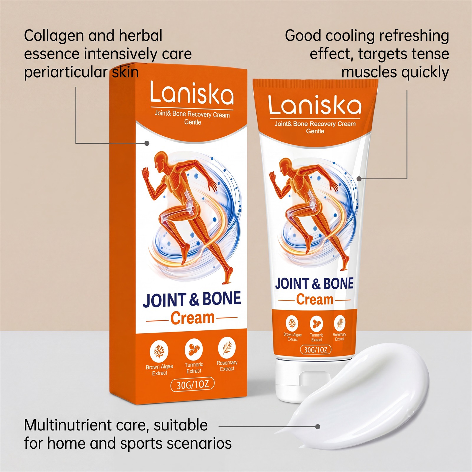 LANISKA Joint Care Cream Daily gentle care, active joint and muscle refreshment, easy-to-apply care cream
