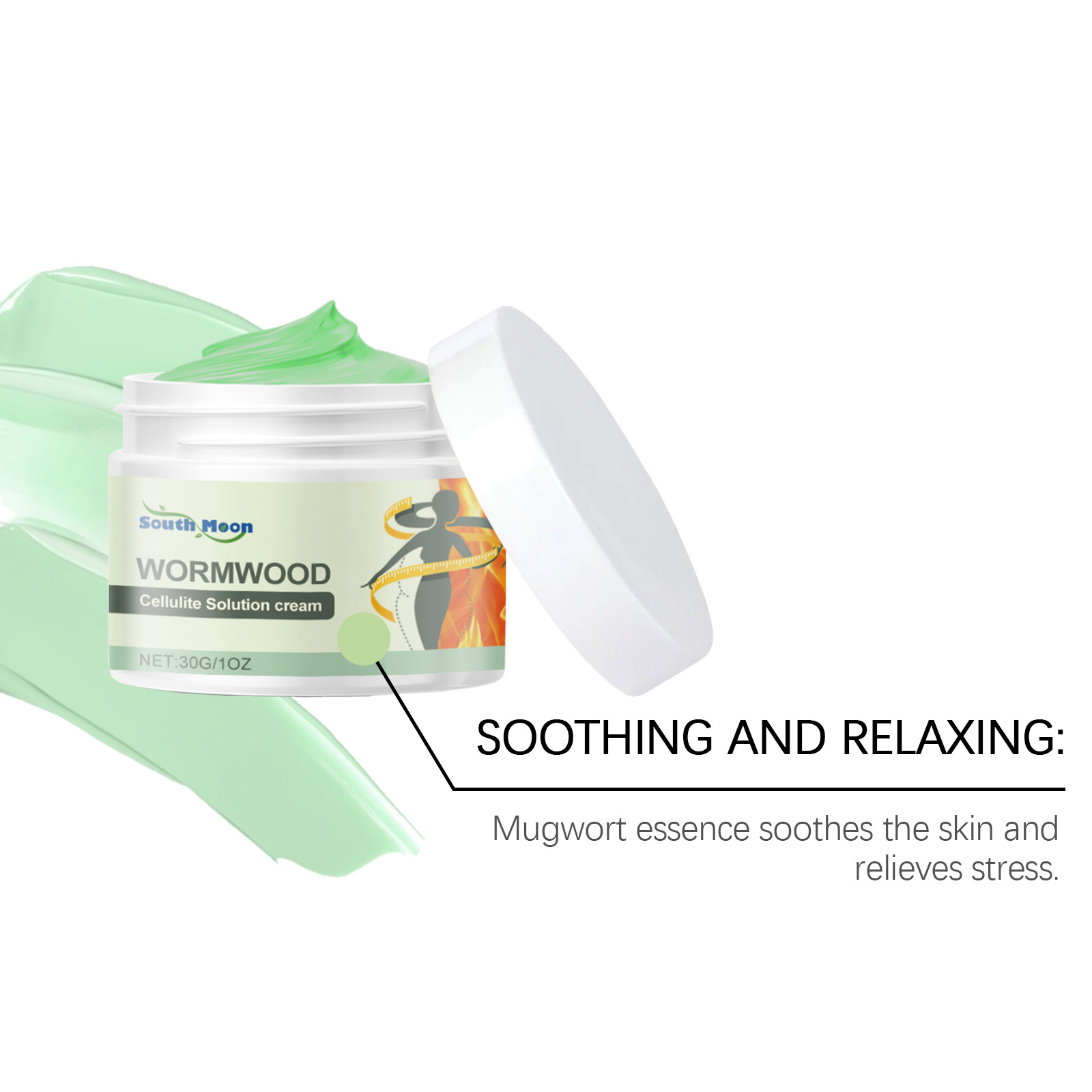 SOUTH MOON Mugwort Care Cream – Plant Extracts with Gentle Ingredients to Nurture Your Skin, Body Cream for Application
